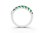 Multi-Row Round Emerald Band in Silver with Channel Setting_3