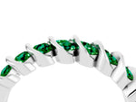 Multi-Row Round Emerald Band in Silver with Channel Setting_4