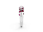 Multi-Row Round Garnet Band in Silver with Channel Setting_2