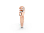 Multi-Row Round Moissanite Band in Rose gold with Channel Setting_2
