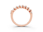 Multi-Row Round Moissanite Band in Rose gold with Channel Setting_3