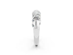 Multi-Row Round Moissanite Band in White gold with Channel Setting_2