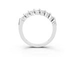 Multi-Row Round Moissanite Band in White gold with Channel Setting_3