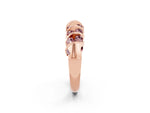 Multi-Row Round Morganite Band in Rose gold with Channel Setting_2