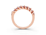Multi-Row Round Morganite Band in Rose gold with Channel Setting_3
