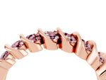 Multi-Row Round Morganite Band in Rose gold with Channel Setting_4