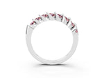 Multi-Row Round Morganite Band in Silver with Channel Setting_3