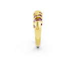 Multi-Row Round Morganite Band in Yellow gold with Channel Setting_2