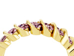 Multi-Row Round Morganite Band in Yellow gold with Channel Setting_4