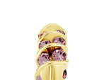 Multi-Row Round Morganite Band in Yellow gold with Channel Setting_5