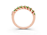 Multi-Row Round Peridot Band in Rose gold with Channel Setting_3