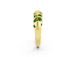 Multi-Row Round Peridot Band in Yellow gold with Channel Setting_2