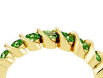 Multi-Row Round Peridot Band in Yellow gold with Channel Setting_4