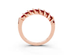 Multi-Row Round Ruby Band in Rose gold with Channel Setting_3