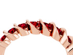 Multi-Row Round Ruby Band in Rose gold with Channel Setting_4