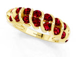 Multi-Row Round Ruby Band in Yellow gold with Channel Setting_1