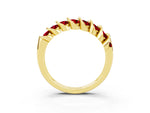 Multi-Row Round Ruby Band in Yellow gold with Channel Setting_3
