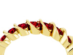 Multi-Row Round Ruby Band in Yellow gold with Channel Setting_4