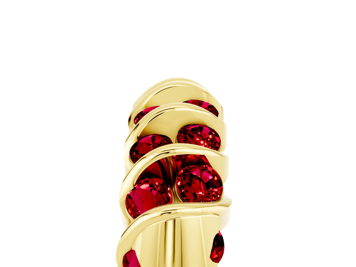 Multi-Row Round Ruby Band in Yellow gold with Channel Setting_5
