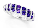 Multi-Row Round Tanzanite Band in Silver with Channel Setting_1