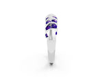 Multi-Row Round Tanzanite Band in Silver with Channel Setting_2