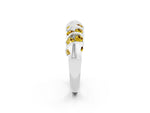 Multi-Row Round Yellow Sapphire Band in Silver with Channel Setting_2