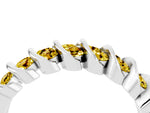 Multi-Row Round Yellow Sapphire Band in Silver with Channel Setting_4