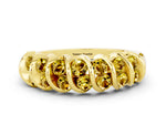 Multi-Row Round Yellow Sapphire Band in Yellow gold with Channel Setting