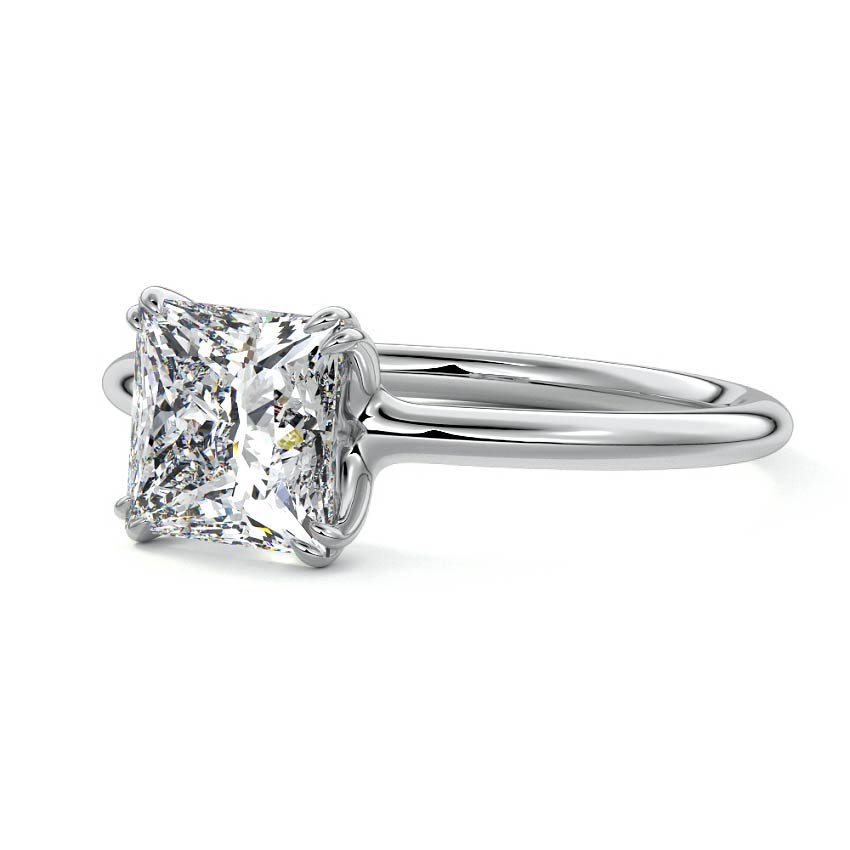 White gold Princess Diamond Solitaire Engagement Ring