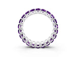 Oval Cut Amethyst Eternity Band in Platinum with Shared Prong Setting_3