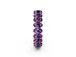 Oval Cut Amethyst Eternity Band in Rose gold with Shared Prong Setting_2
