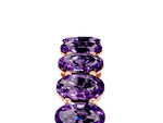 Oval Cut Amethyst Eternity Band in Rose gold with Shared Prong Setting_4