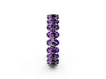 Oval Cut Amethyst Eternity Band in Silver with Shared Prong Setting_2