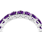 Oval Cut Amethyst Eternity Band in White gold with Shared Prong Setting_4
