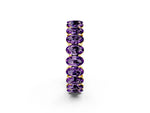Oval Cut Amethyst Eternity Band in Yellow gold with Shared Prong Setting_2