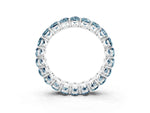 Oval Cut Aquamarine Eternity Band in Platinum with Shared Prong Setting_3