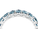 Oval Cut Aquamarine Eternity Band in Platinum with Shared Prong Setting_4