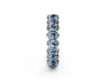 Oval Cut Aquamarine Eternity Band in Rose gold with Shared Prong Setting_2