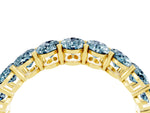 Oval Cut Aquamarine Eternity Band in Yellow gold with Shared Prong Setting_4