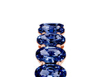 Oval Cut Blue Sapphire Eternity Band in Rose gold with Shared Prong Setting_5