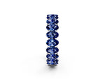 Oval Cut Blue Sapphire Eternity Band in White gold with Shared Prong Setting_2
