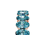 Oval Cut Blue Topaz Eternity Band in Rose gold with Shared Prong Setting_5