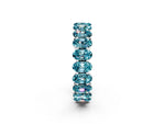 Oval Cut Blue Topaz Eternity Band in White gold with Shared Prong Setting_2