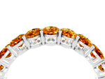 Oval Cut Citrine Eternity Band in Platinum with Shared Prong Setting_4