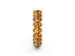 Oval Cut Citrine Eternity Band in Rose gold with Shared Prong Setting_2