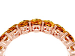 Oval Cut Citrine Eternity Band in Rose gold with Shared Prong Setting_4
