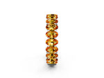 Oval Cut Citrine Eternity Band in Silver with Shared Prong Setting_2