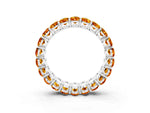 Oval Cut Citrine Eternity Band in Silver with Shared Prong Setting_3