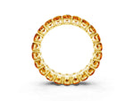Oval Cut Citrine Eternity Band in Yellow gold with Shared Prong Setting_3