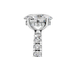 Oval Cut Diamond Hidden Halo Engagement Ring in White gold with Round Pavé Band_23